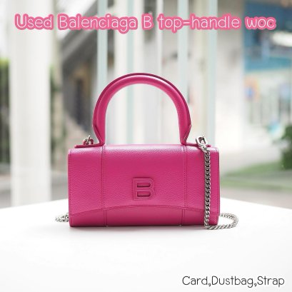 Balenciaga B TOP-HANDLE BAG IN PINK U