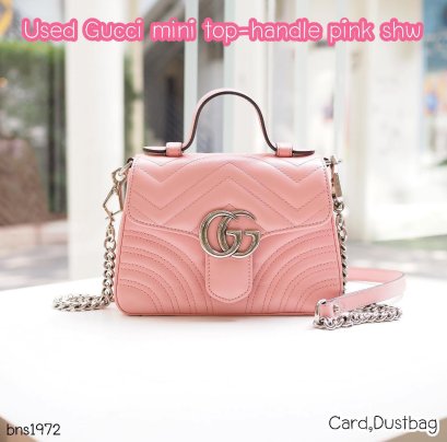 Gucci MARMONT MINI TOP-HANDLE BAG IN PINK SHW