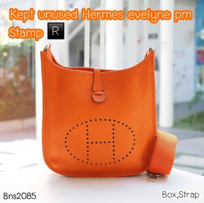 Hermes EVELYNE PM ORANGE PHW STAMPR