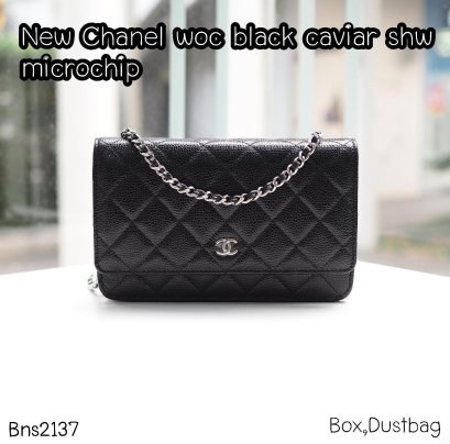 Chanel WOC BLACK CAVIAR SHW MICROCHIP
