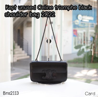 Celine TRIOMPHE SHOULDER BAG SO BLACK 2022