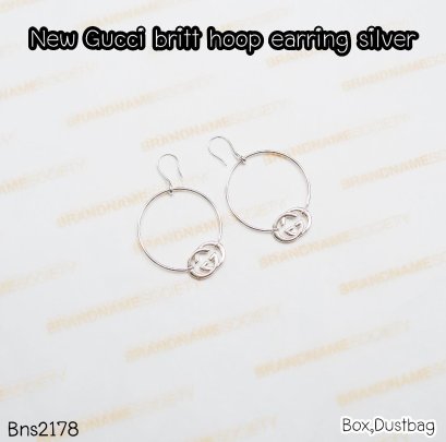 Gucci CIRCLE GG LOGO SILVER EARRING
