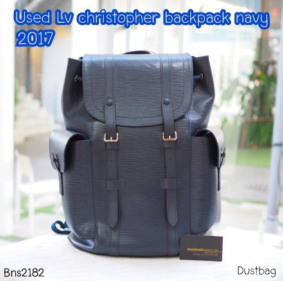 Louis Vuitton CHRISTOPHER BACKPACK EPI NAVY 2017