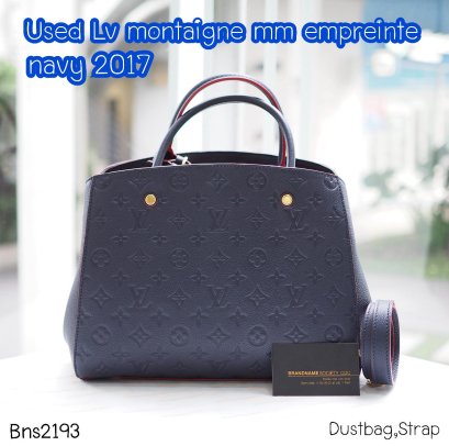 Louis Vuitton MONTAIGNE EMPREINTE NAVY MM 2017