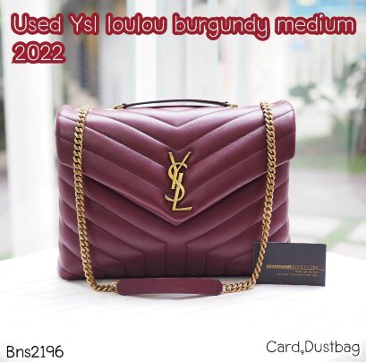 YSL LOULOU BAG BURGUNDY 2022