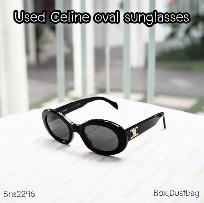 Celine OVAL SUNGLASSES BLACK