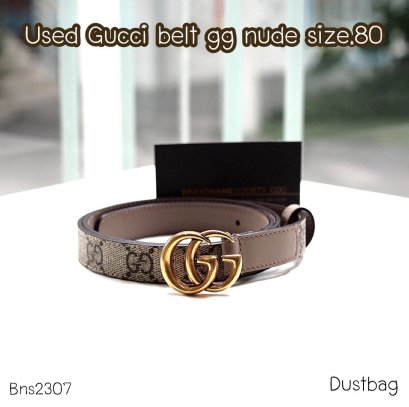 Gucci BELT SIZE80 GG NUDE