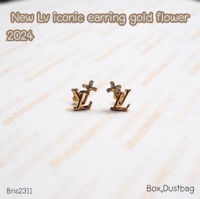 Louis Vuitton ICONIC EARRING GOLD FLOWER 2024