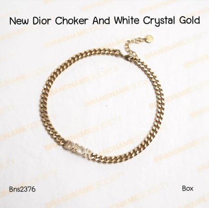 Dior CHOKER AND WHITE CRYSTAL GOLD