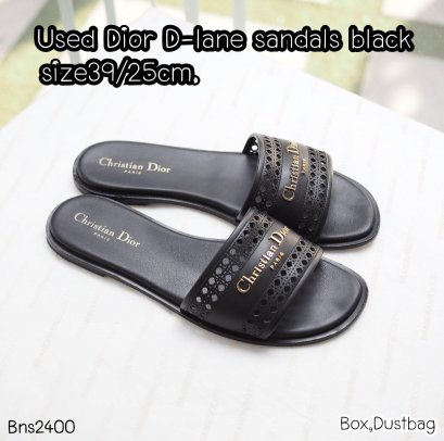 Dior D-LANE SANDALS NOIR SIZE39