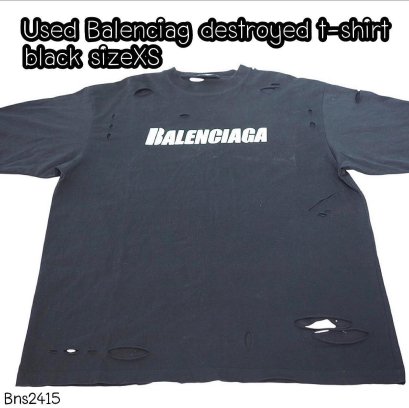 Balenciaga DESTROYED T-SHIRT BLACK SIZEXS