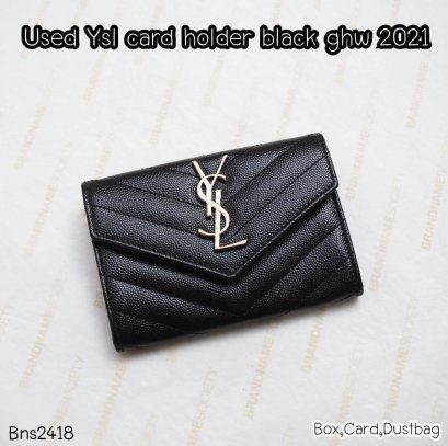 YSL CARD HOLDER BLACK GHW 2021