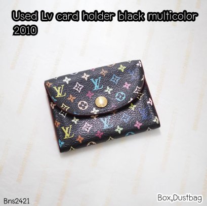 Louis Vuitton CARD HOLDER BLACK MULTICOLOR 2010