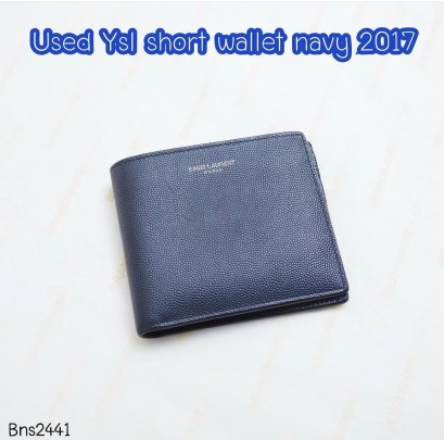 YSL SHORT WALLET NAVY 2017
