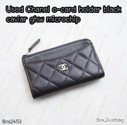 Chanel O-CARD HOLDER BLACK CV GHW N0N0AG49