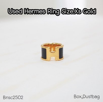 Hermes RING SIZE.XS GOLD/BLACK