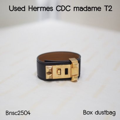 Hermes T2 BRACELET STAMP T NOIR