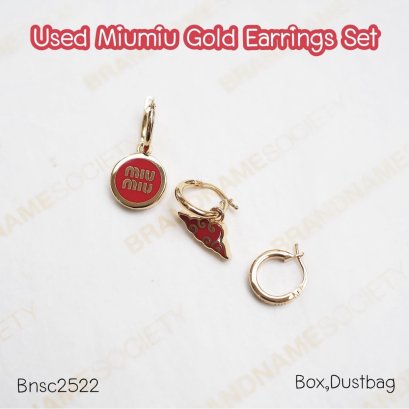 Miumiu EARRINGS SET RED/GOLD