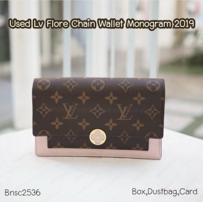 Louis Vuitton FLORE CHAIN WALLET MONOGRAM 2019