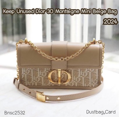 Dior 30 MONTAIGNE SIZE.MINI BEIGE BAG 2024
