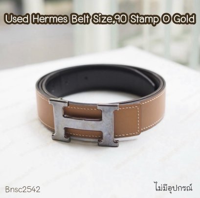 Hermes BELT SIZE.90 STAMPO GOLD