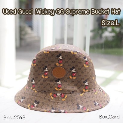 Gucci MICKEY GG SUPREME BUCKET HAT SIZE.L