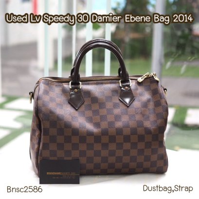 Louis Vuitton SPEEDY 30 DAMIER EBENE BAG 2014
