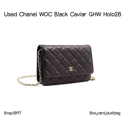 Chanel WOC Black Caviar GHW Holo 28