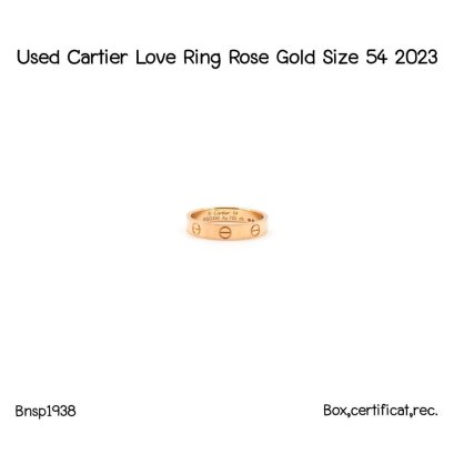 Cartier LOVE RING ROSE GOLD SIZE54 2023