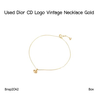 Dior CD Logo Vintage Necklace Gold