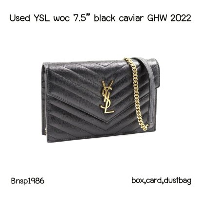 YSL WOC 7.5" BLACK CAVIAR GHW 2022