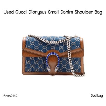Gucci DIONYSUS SMALL GG DENIM SHOULDER BAG