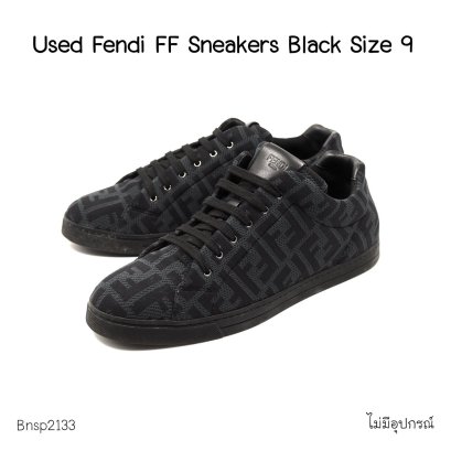 Fendi FF SNEAKERS BLACK SIZE 9