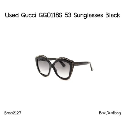 Gucci GG0118S 53 SUNGLASSES BLACK
