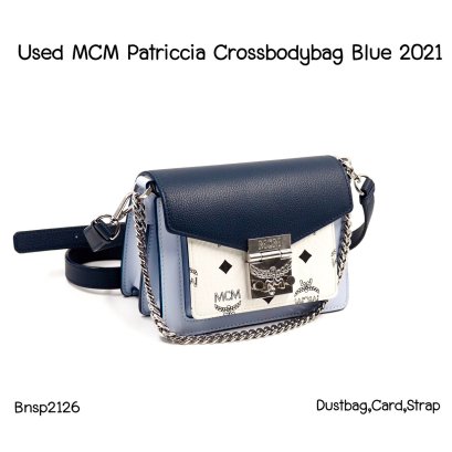 MCM PATRICIA CROSS BODY BAG BLUE