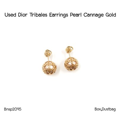 Dior TRIBALES EARRING PEARL CANNAGE GOLD