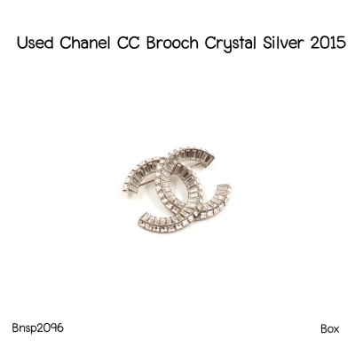 Chanel CC BROOCH CRYSTAL SILVER 2015