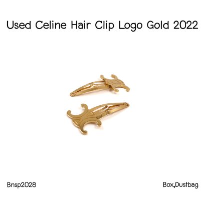 Celine HAIR CLIP LOGO GOLD 2022