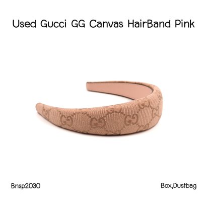 Gucci GG CANVAS HAIR BAND PINK