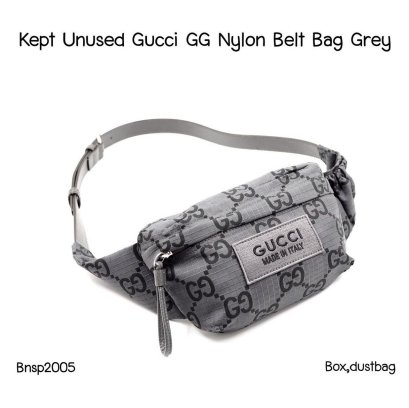 Gucci GG NYLON BELT BAG GREY