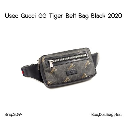 Gucci GG TIGER BELT BAG BLACK 2020
