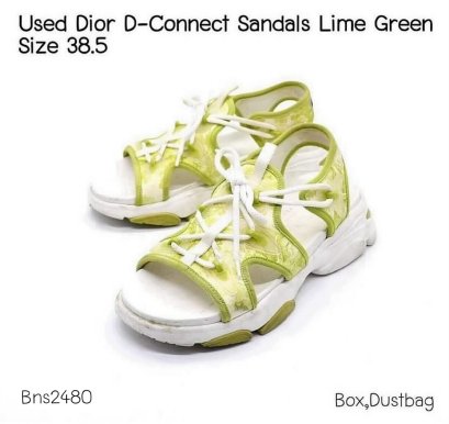 Dior LIME GREEN SANDALS SIZE38.5