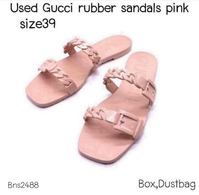 Gucci RUBBER SANDALS PINK SIZE39