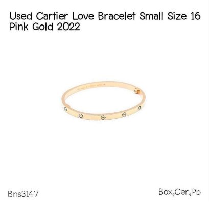 Cartier LOVE SMALL BRACELET SIZE 16 PINK GOLD 2022(PZS040)**