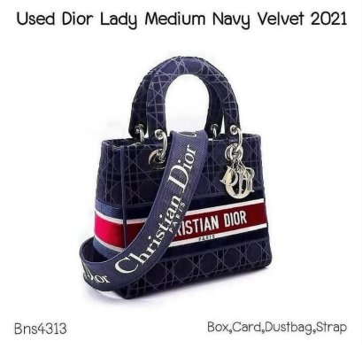 Dior LADY MEDIUM NAVY VELVET 2021