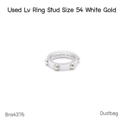 Louis Vuitton LOUIS VUITTON RING STUD SIZE 54 WHITE GOLD