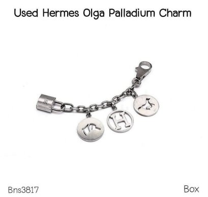 Hermes HERMES OLGA PALLADIUM CHARM SILVER