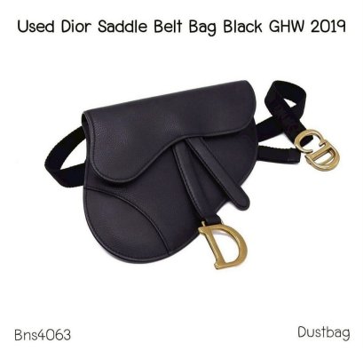 Dior DIOR SADDLE BELT BAG BLACK 2019 **