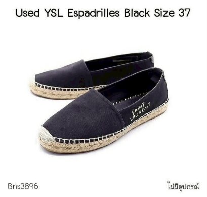 YSL FLAT SHOES BLACK SIZE 37