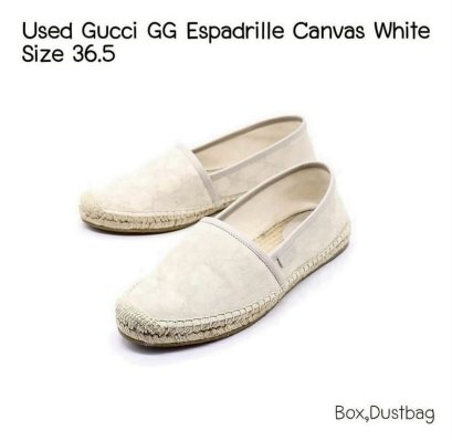 Gucci ESPADRILL WHITE SIZE 36.5